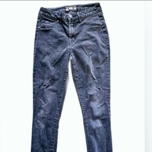 Rewash High Wasted Distressed Black Wash Skinny Jeans Size 3 Waist 26
